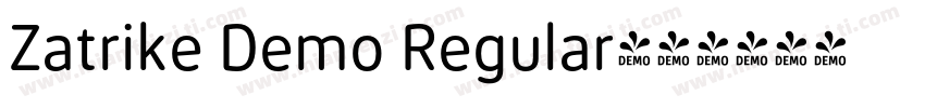 Zatrike Demo Regular字体转换